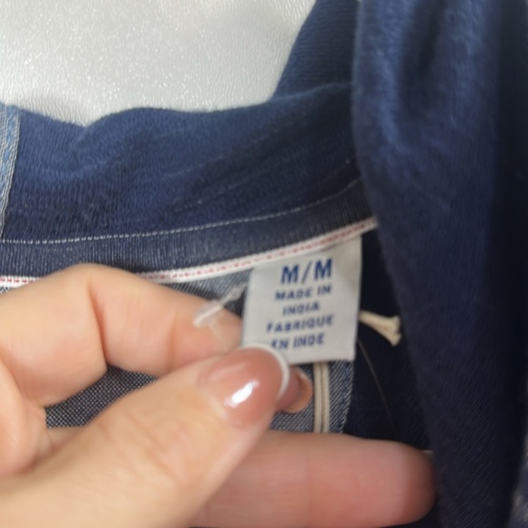 Tommy Bahama Men’s Stinson Stripe Hoodie color is ocean deep. Size medium. NWT. - Picture 5 of 11